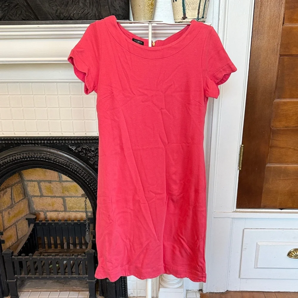 Talbots scalloped sleeve Dress- worn a bunch but still has life left!